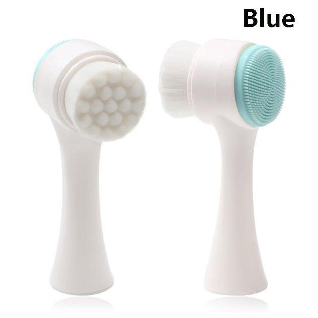 Double-sided Silicone Skin Care Tool Facial Cleanser Brush Face Cleaning Vibration Facial Massage Washing Product Double-sided Silicone Skin Care Tool Facial Cleanser Brush Face Cleaning Vibration Facial Massage Washing Product